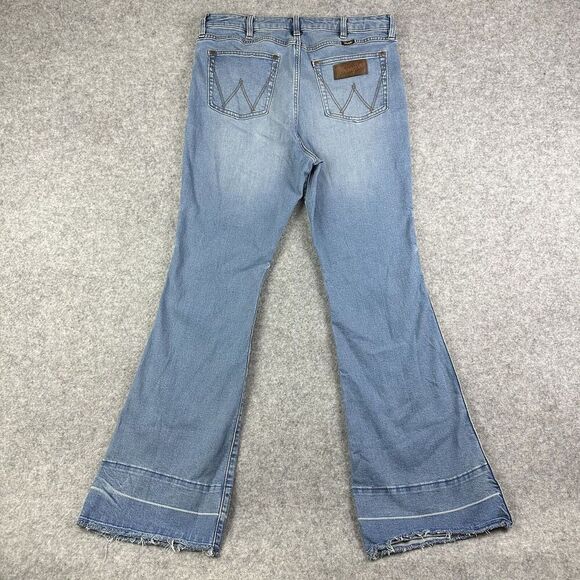 Wrangler Retro Flare Jeans Womens 32 Long High Rise Western Boho Stretch Denim - Picture 1 of 16